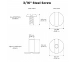 3/16" Steel Screw-in Rivet - Small